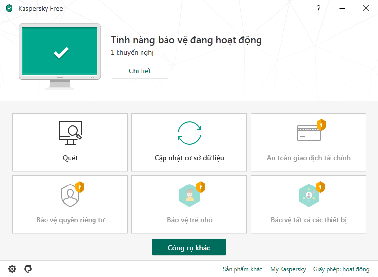 Kaspersky Security Cloud Free tiếng việt miễn phí