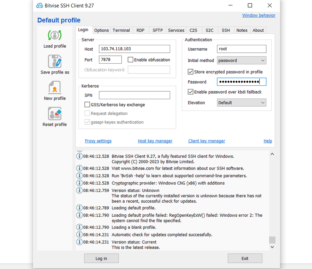 Hướng dẫn sử dụng Bitvise SSH Client