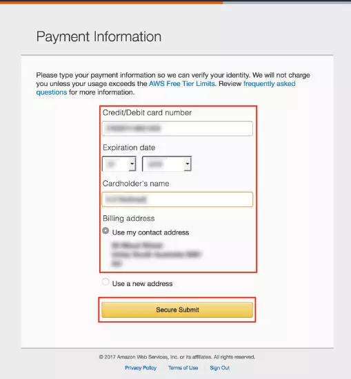hướng dẫn đăng ký vps amazon